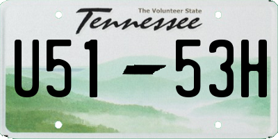 TN license plate U5153H