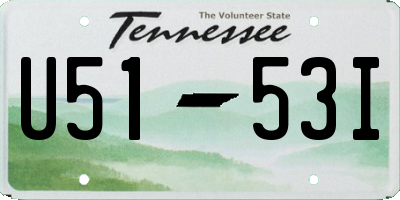 TN license plate U5153I