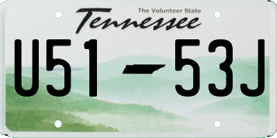 TN license plate U5153J