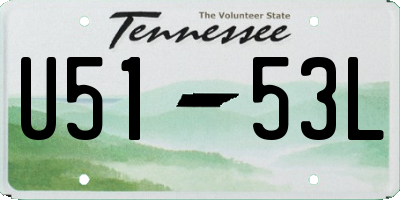 TN license plate U5153L
