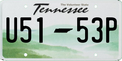 TN license plate U5153P