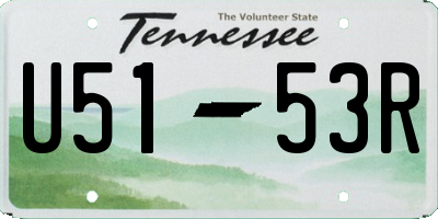 TN license plate U5153R