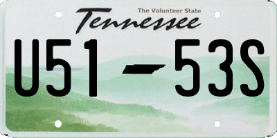 TN license plate U5153S