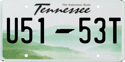 TN license plate U5153T