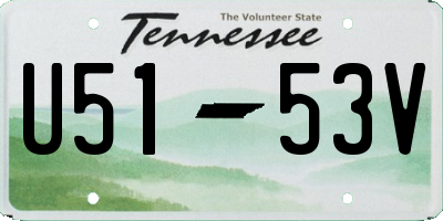 TN license plate U5153V