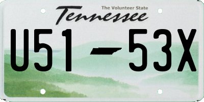 TN license plate U5153X