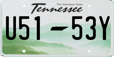 TN license plate U5153Y
