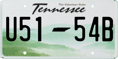 TN license plate U5154B