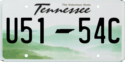 TN license plate U5154C