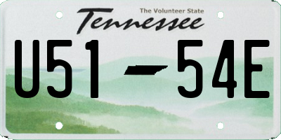 TN license plate U5154E