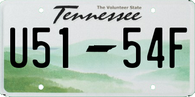 TN license plate U5154F
