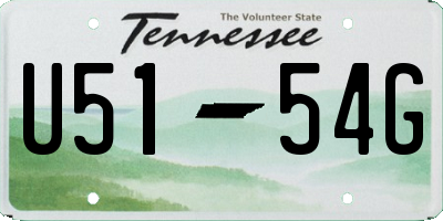TN license plate U5154G
