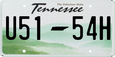 TN license plate U5154H