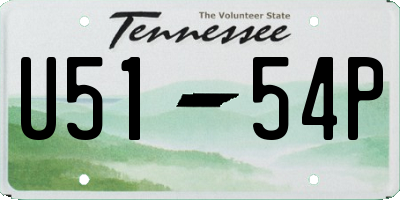 TN license plate U5154P
