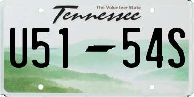 TN license plate U5154S