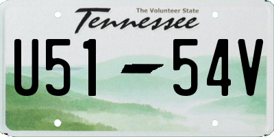 TN license plate U5154V