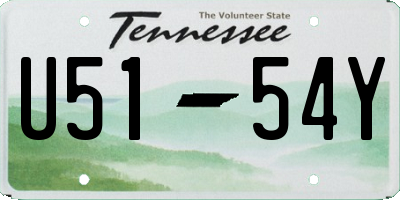 TN license plate U5154Y