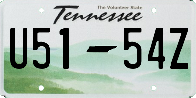 TN license plate U5154Z