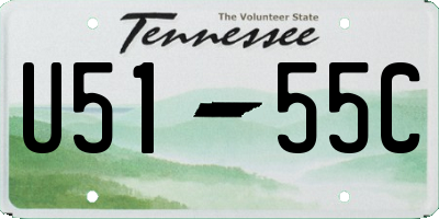 TN license plate U5155C