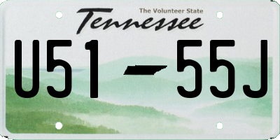 TN license plate U5155J