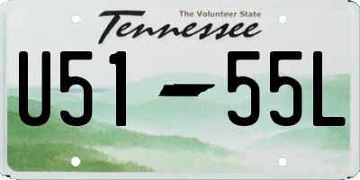 TN license plate U5155L