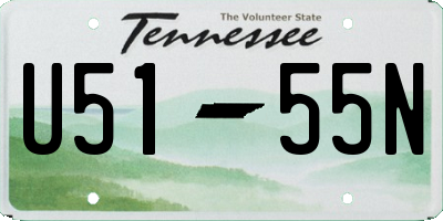TN license plate U5155N