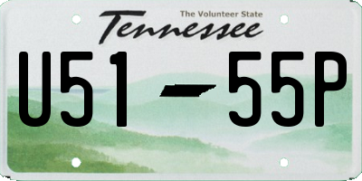 TN license plate U5155P