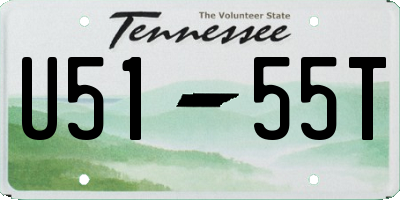 TN license plate U5155T