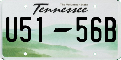 TN license plate U5156B