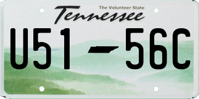 TN license plate U5156C