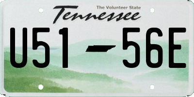 TN license plate U5156E