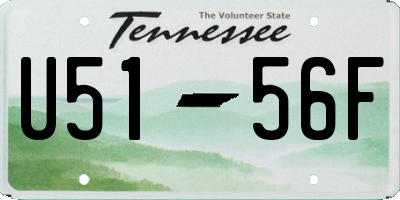 TN license plate U5156F