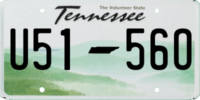 TN license plate U5156O