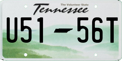 TN license plate U5156T