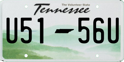 TN license plate U5156U
