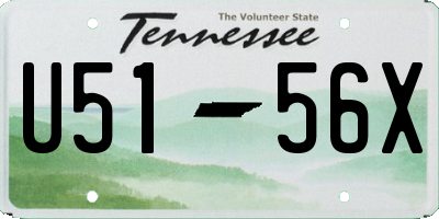 TN license plate U5156X