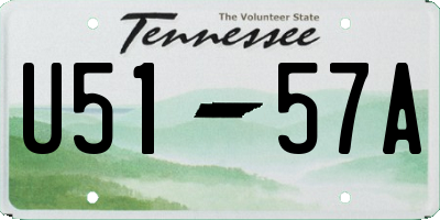 TN license plate U5157A
