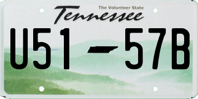 TN license plate U5157B