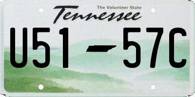 TN license plate U5157C