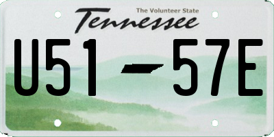 TN license plate U5157E