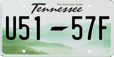 TN license plate U5157F