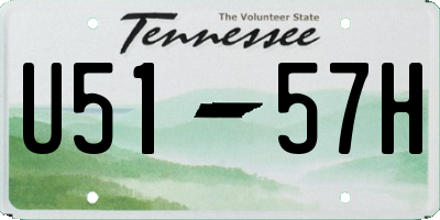 TN license plate U5157H