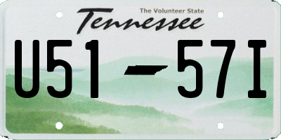 TN license plate U5157I