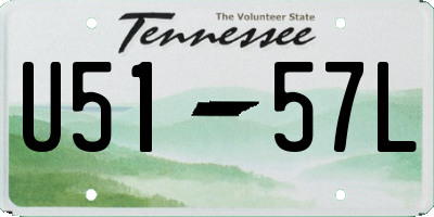 TN license plate U5157L