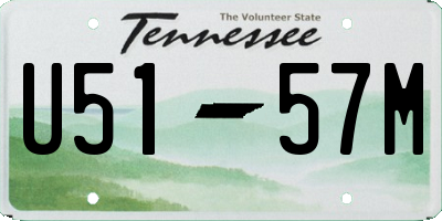 TN license plate U5157M