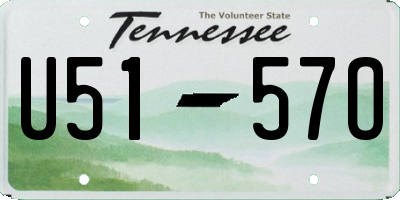 TN license plate U5157O