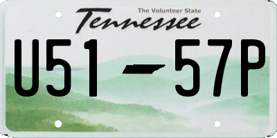 TN license plate U5157P