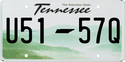 TN license plate U5157Q