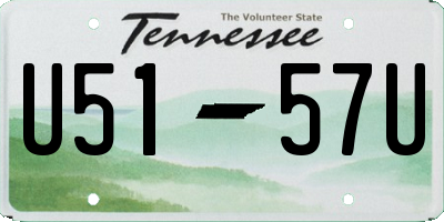 TN license plate U5157U