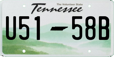 TN license plate U5158B